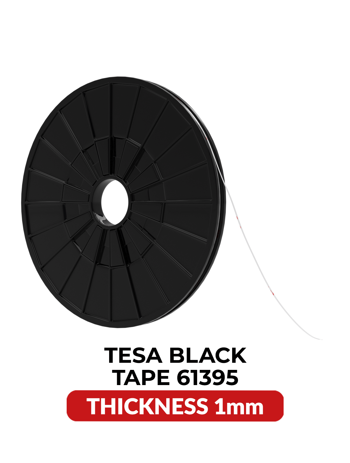 Double-Sided Acrylic Black Tape (Tesa Model # 61395)