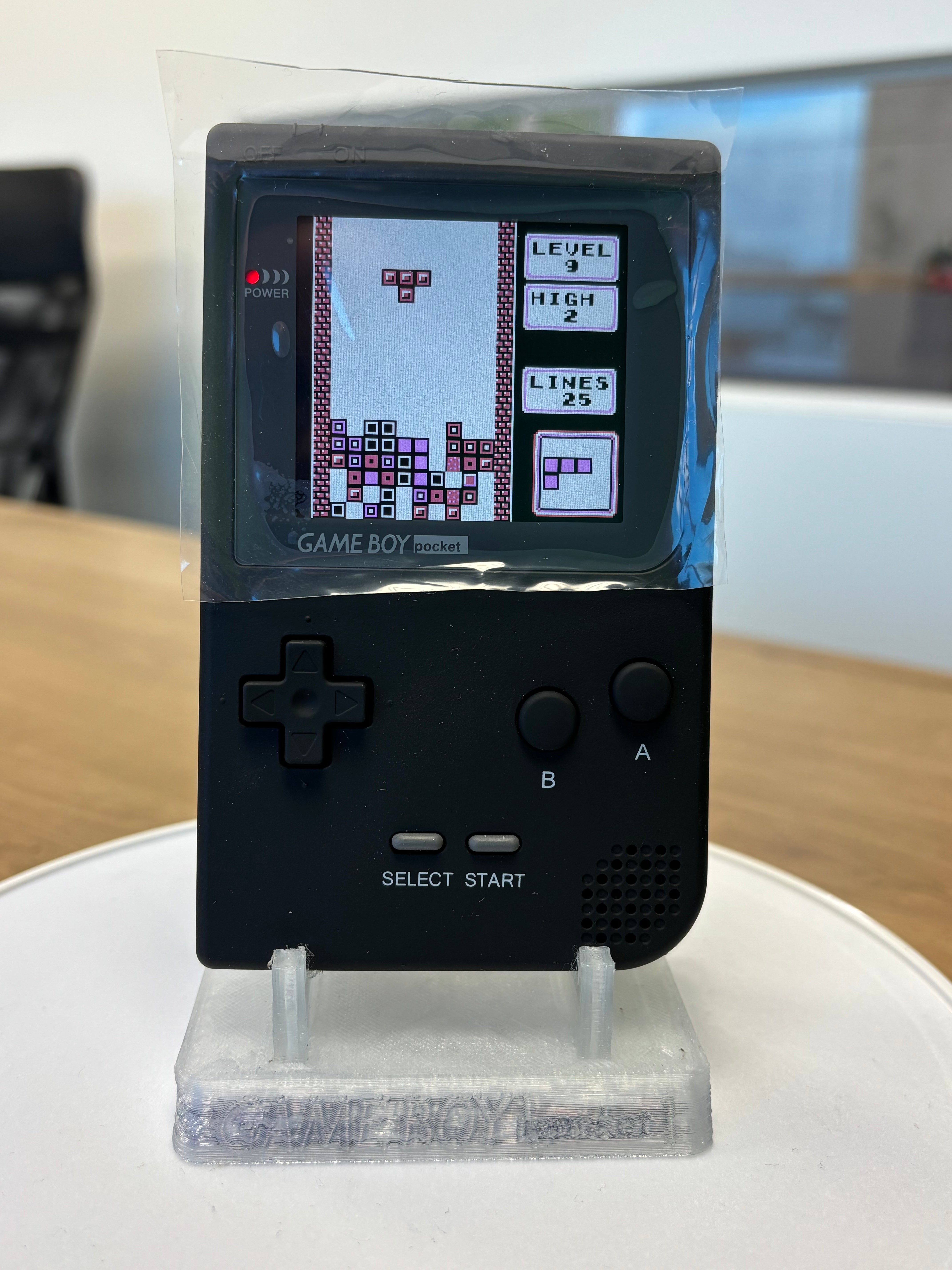 Game Boy Pocket - Black Matte shell with IPS screen