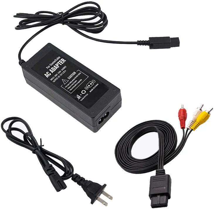 AV Composite Cable and Power Adapter Bundle for GameCube – Magitek